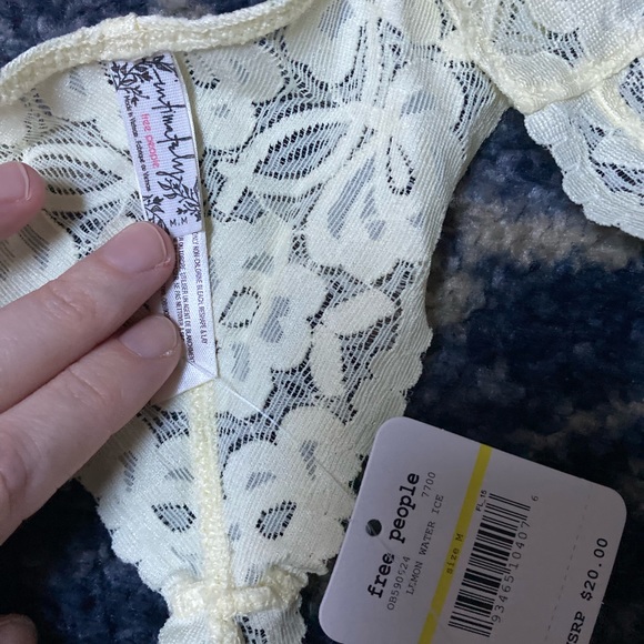 Free People yellow lacey bralette - Picture 3 of 3